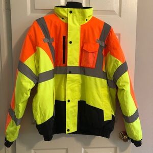 Multi color, reflective, size 3X, bomber jacket